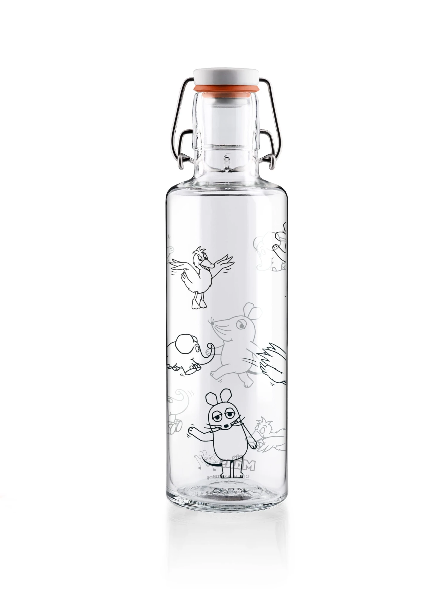 Trinkflasche Aus Glas „Die Maus Crew" In Orange - 600ml 3 Trinkflasche Aus Glas „Die Maus Crew" In Orange - 600ml