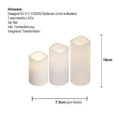 Star Trading Kerzen-Set Paul, Stumpenkerzen, 3 Stück, Weiß, LED, Timer, Außenbereic 9 Star Trading Kerzen-Set Paul, Stumpenkerzen, 3 Stück, Weiß, LED, Timer, Außenbereic -Allgemeiner Haushaltswarenladen star trading kerzen set paul stumpenkerzen 3 stuck weiss led timer aussenbereic 3