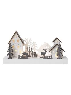 Star Trading LED-Fensterleuchte "Fauna" In Weiß - (B)28 X (H)14 X (T)11 Cm