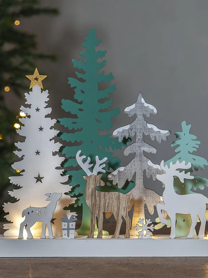 Star Trading LED-Fensterleuchte "Reinbek" In Weiß/ Grün - (B)30 X (H)30 X (T)6 Cm 4 Star Trading LED-Fensterleuchte "Reinbek" In Weiß/ Grün - (B)30 X (H)30 X (T)6 Cm – Bild 2