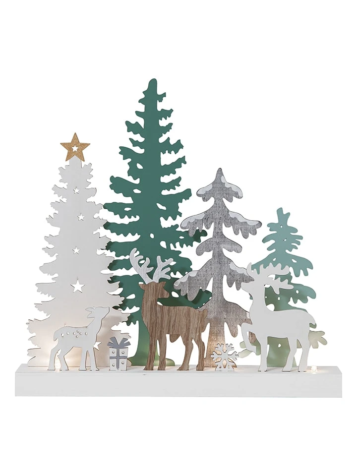 Star Trading LED-Fensterleuchte "Reinbek" In Weiß/ Grün - (B)30 X (H)30 X (T)6 Cm 3 Star Trading LED-Fensterleuchte "Reinbek" In Weiß/ Grün - (B)30 X (H)30 X (T)6 Cm