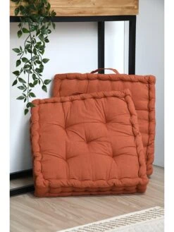 Bodenkissen "Willow" In Hellbraun - (L)40 X (B)40 Cm