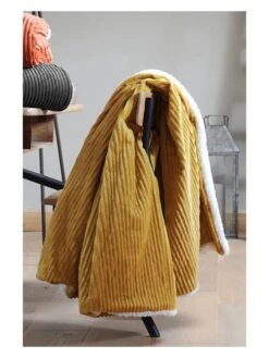 Plaid "Ernest" In Senf - (L)150 X (B)130 Cm -Allgemeiner Haushaltswarenladen stof france plaid ernest in senf l 150 x b 130 cm 2