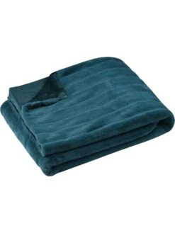 Plaid "Fluffy" In Blau - (L)160 X (B)130 Cm -Allgemeiner Haushaltswarenladen stof france plaid fluffy in blau l 160 x b 130 cm 1