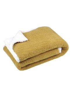 Plaid "Lovea" In Senf - (L)160 X (B)130 Cm