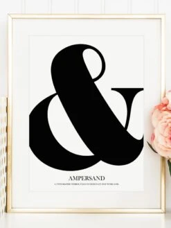 Poster / Kunstdruck "&-Zeichen, Ampersand" I Ohne Rahmen