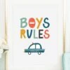 Poster / Kunstdruck "Boys Rules" I Ohne Rahmen -Allgemeiner Haushaltswarenladen tales by jen poster kunstdruck boys rules i ohne rahmen