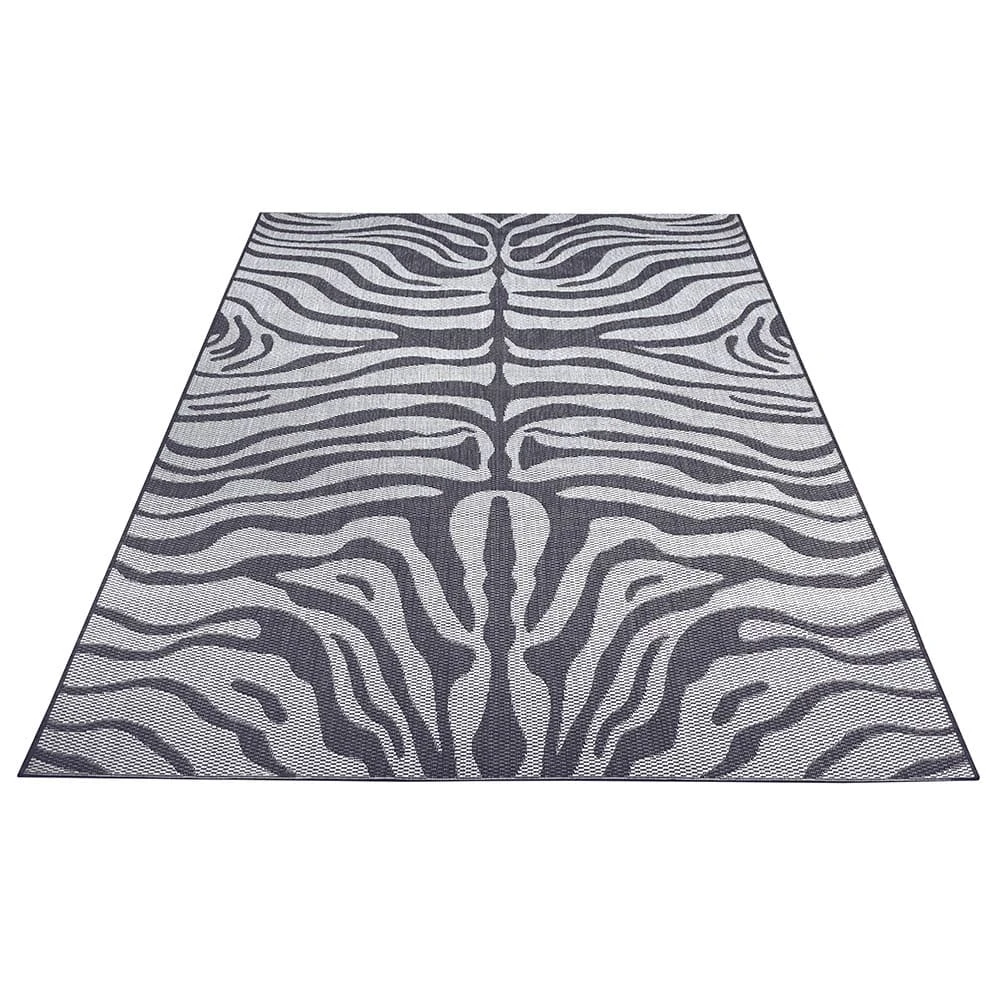 In- Und Outdoor Teppich Zebra Grau/hellgrau 5 In- Und Outdoor Teppich Zebra Grau/hellgrau – Bild 3