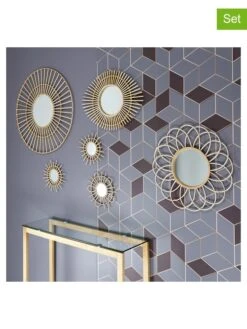 3er-Set: Spiegel In Natur - Ø 26 Cm