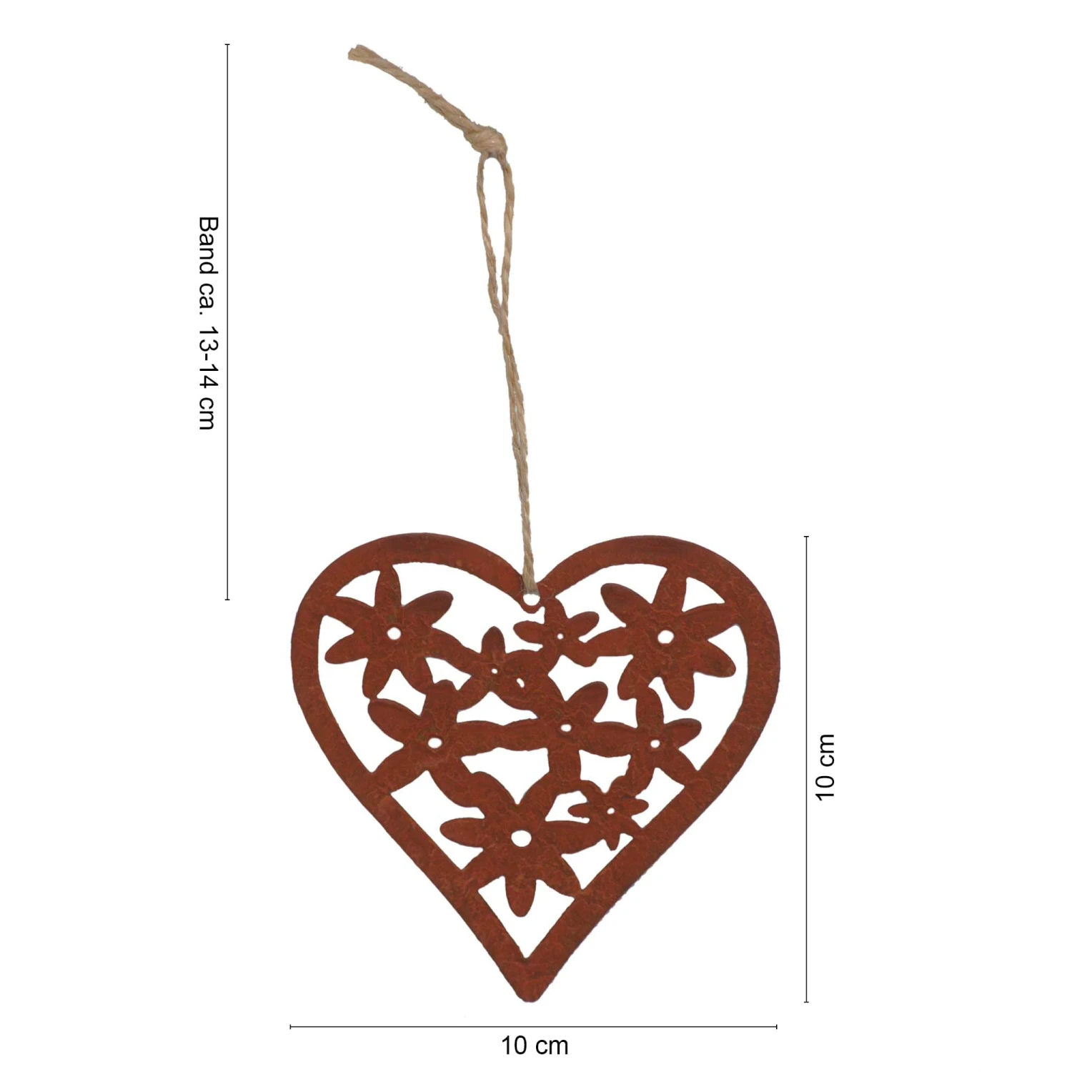 3er Set Aufhänger Rost Herz Mit Blumen In Braun 4 3er Set Aufhänger Rost Herz Mit Blumen In Braun – Bild 2