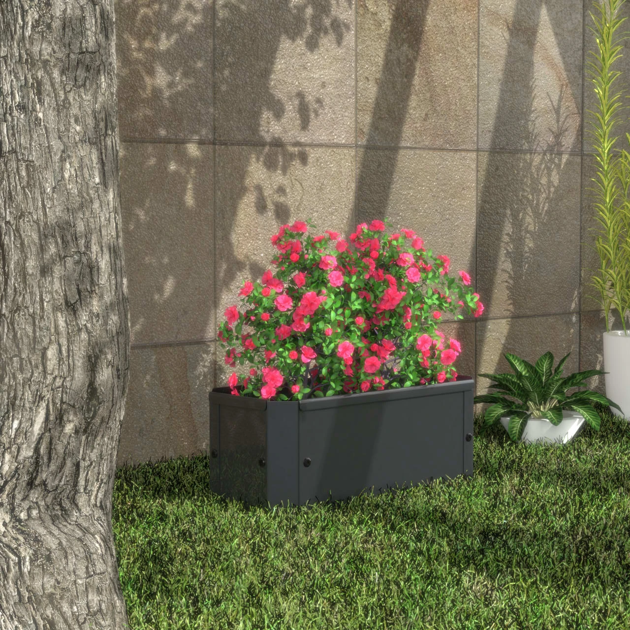 Metall Pflanzkasten Blumentopf 39x18 Balora S In Schwarz 5 Metall Pflanzkasten Blumentopf 39x18 Balora S In Schwarz – Bild 3