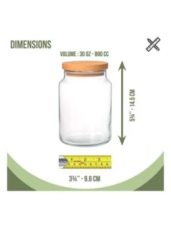 Vorratsglas In Natur - 890 Ml -Allgemeiner Haushaltswarenladen violeta home vorratsglas in natur 890 ml 2