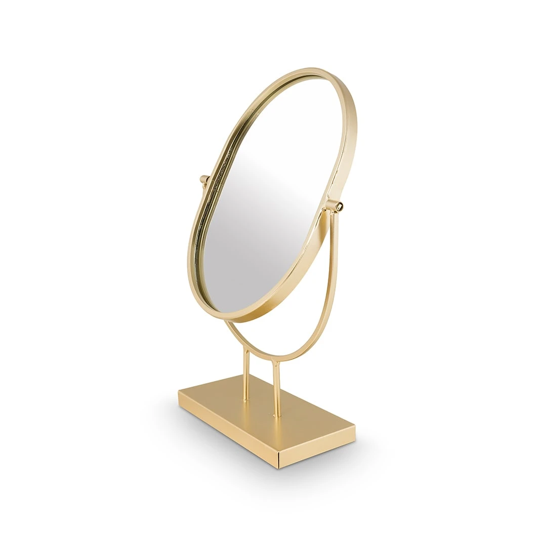 VTwonen Spiegel "Mirror Oval On Stand" In Goud - (L) 20,3 X (B) 31,1 X (H) 8,5cm 4 VTwonen Spiegel "Mirror Oval On Stand" In Goud - (L) 20,3 X (B) 31,1 X (H) 8,5cm – Bild 2