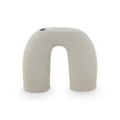 VTwonen Vase "Ecomix Twig Medium Sand" In Sand - 22.5x5.5x19cm