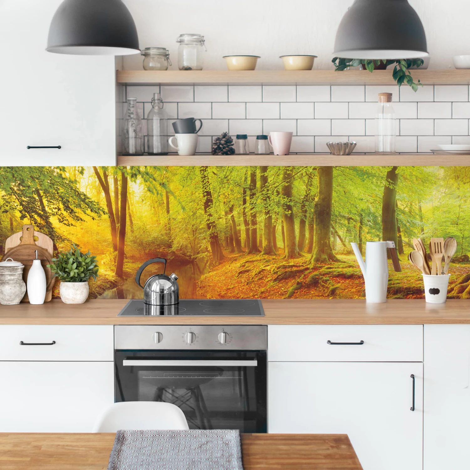 Küchenrückwand - Herbstwald In Orange 5 Küchenrückwand - Herbstwald In Orange – Bild 3