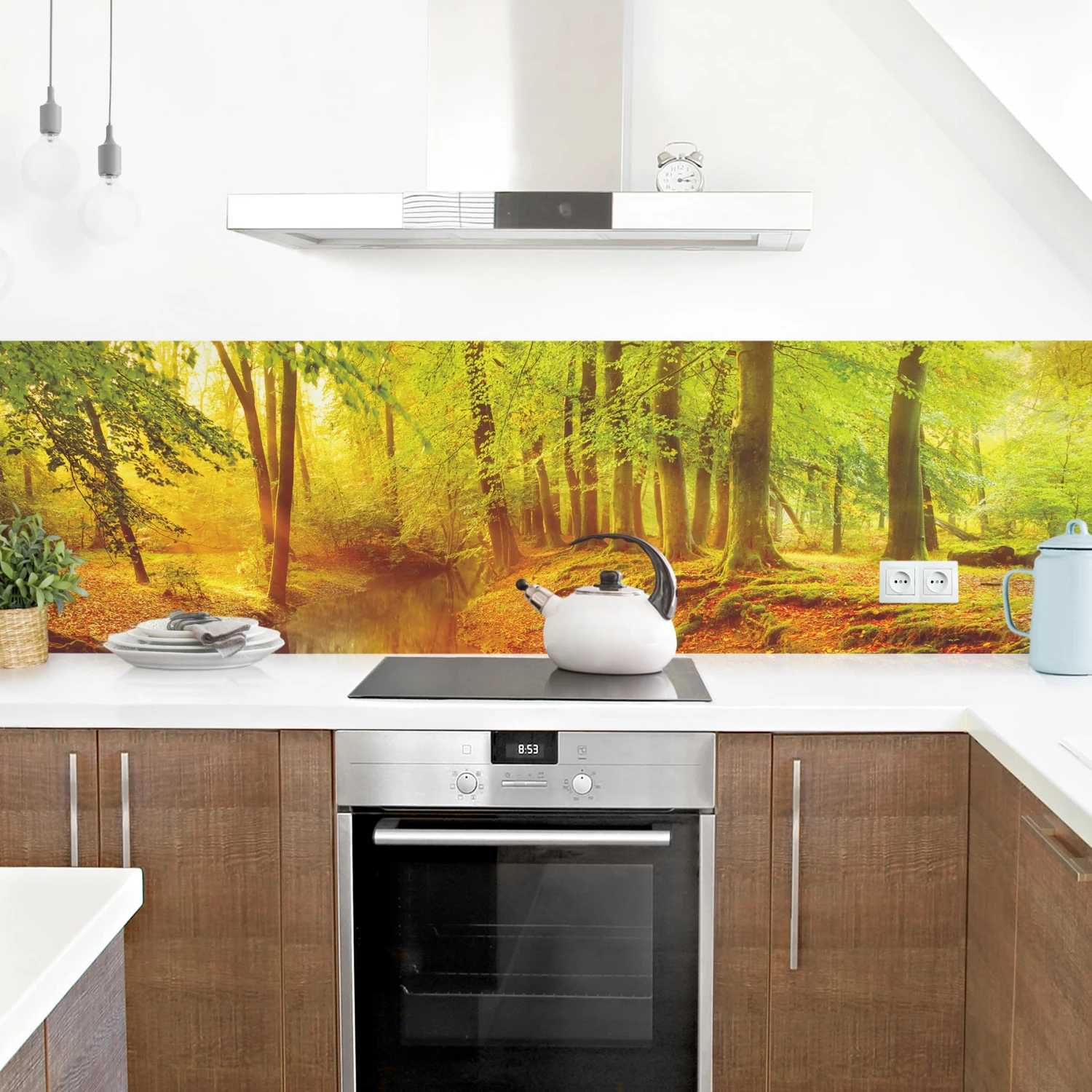 Küchenrückwand - Herbstwald In Orange 6 Küchenrückwand - Herbstwald In Orange – Bild 4