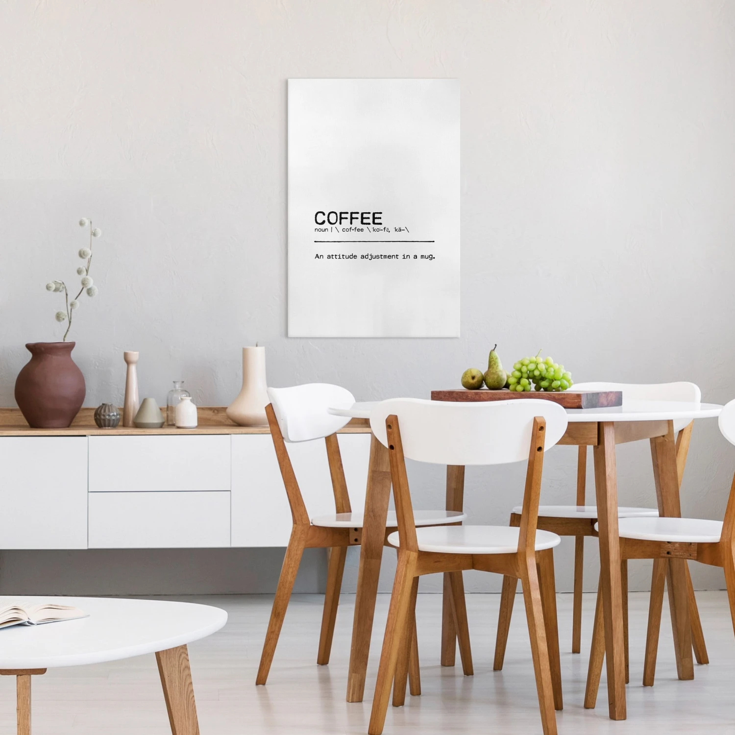 Leinwandbild - Definition Coffee Attitude In Weiß 6 Leinwandbild - Definition Coffee Attitude In Weiß – Bild 4