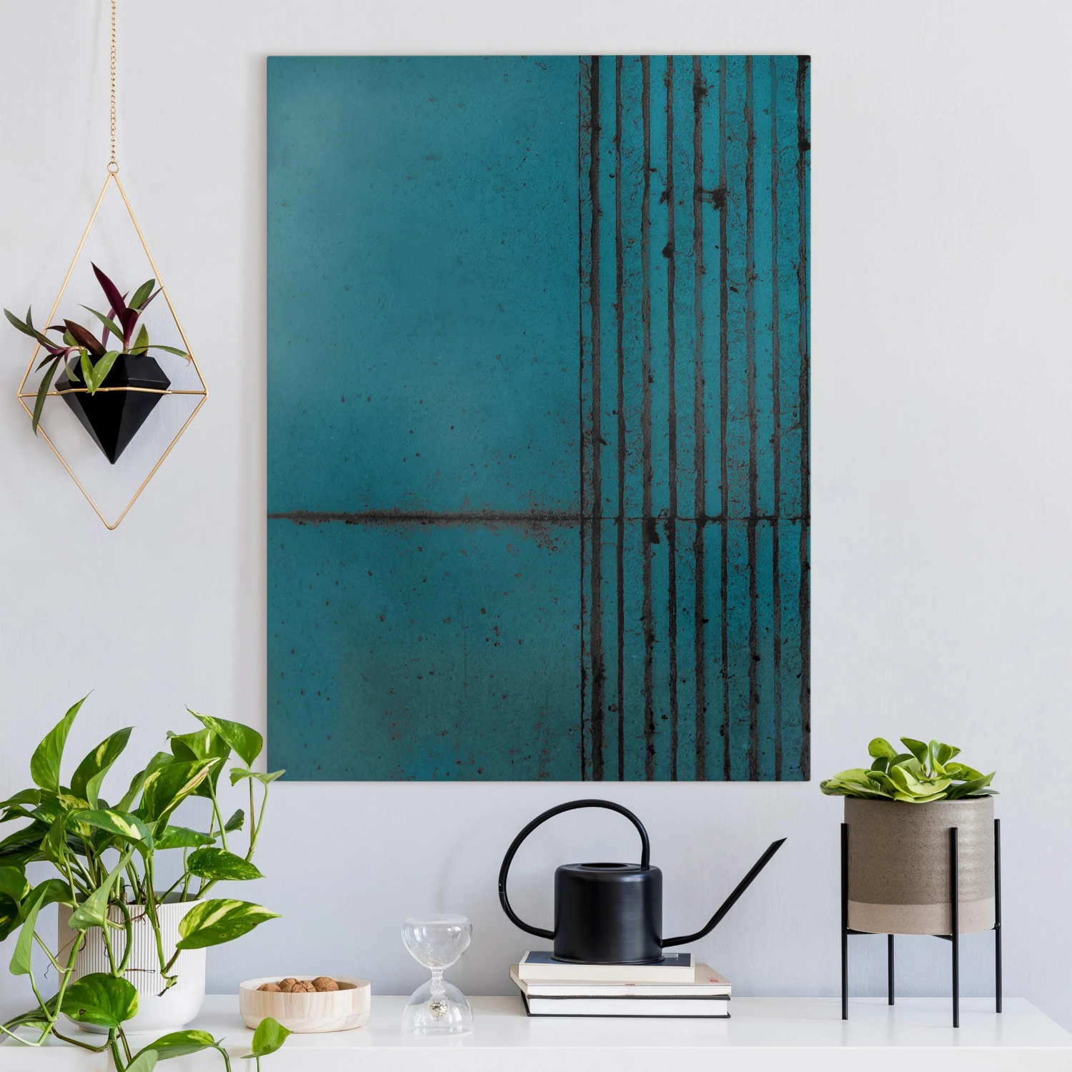 Leinwandbild - Die Treppe In Türkis 4 Leinwandbild - Die Treppe In Türkis – Bild 2