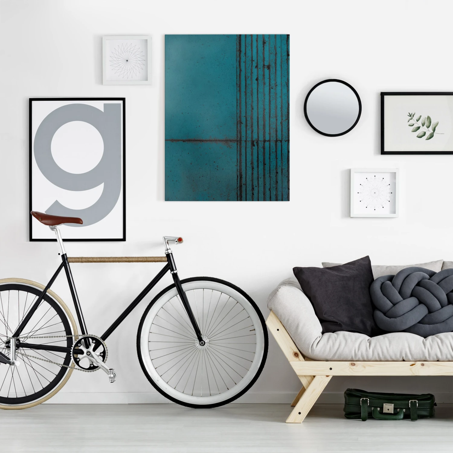 Leinwandbild - Die Treppe In Türkis 6 Leinwandbild - Die Treppe In Türkis – Bild 4