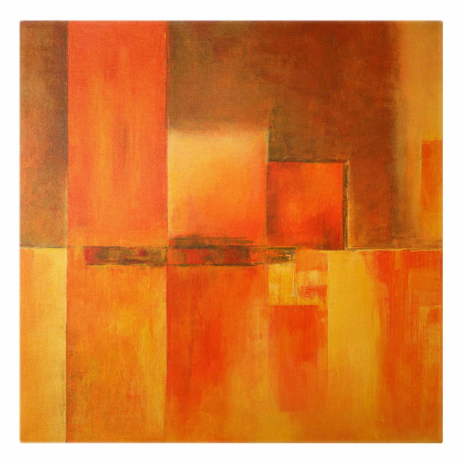 Leinwandbild Gold - Amarna In Orange 3 Leinwandbild Gold - Amarna In Orange