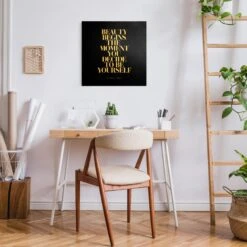 Leinwandbild Gold - Be Yourself Coco Chanel Schwarz In Schwarz-Weiß 14 Leinwandbild Gold - Be Yourself Coco Chanel Schwarz In Schwarz-Weiß -Allgemeiner Haushaltswarenladen wallart leinwandbild gold be yourself coco chanel schwarz in schwarz weiss 3