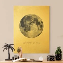 Leinwandbild Gold - Der Mond - La Lune In Grau 13 Leinwandbild Gold - Der Mond - La Lune In Grau -Allgemeiner Haushaltswarenladen wallart leinwandbild gold der mond la lune in grau 2