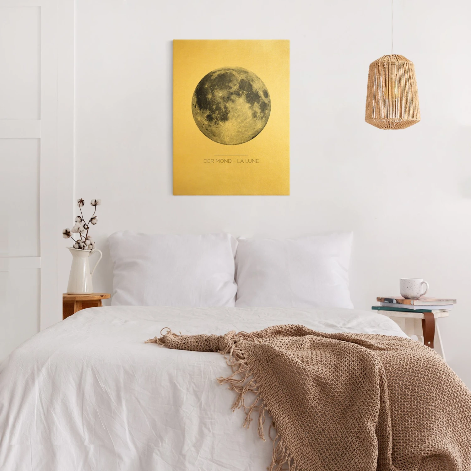 Leinwandbild Gold - Der Mond - La Lune In Grau 7 Leinwandbild Gold - Der Mond - La Lune In Grau – Bild 5