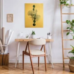 Leinwandbild Gold - Die Mondphasen In Blau 14 Leinwandbild Gold - Die Mondphasen In Blau -Allgemeiner Haushaltswarenladen wallart leinwandbild gold die mondphasen in blau 3