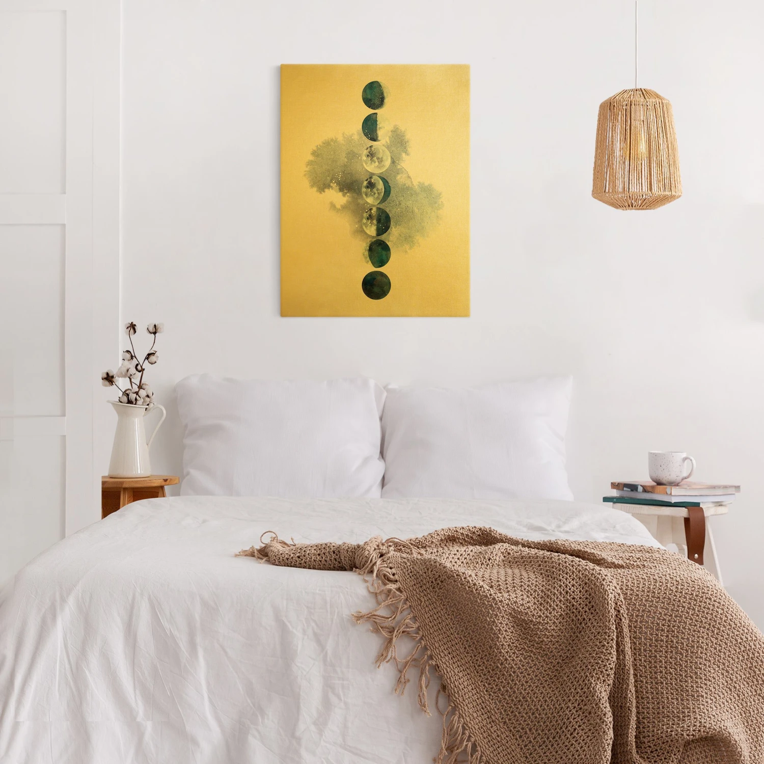 Leinwandbild Gold - Die Mondphasen In Blau 7 Leinwandbild Gold - Die Mondphasen In Blau – Bild 5