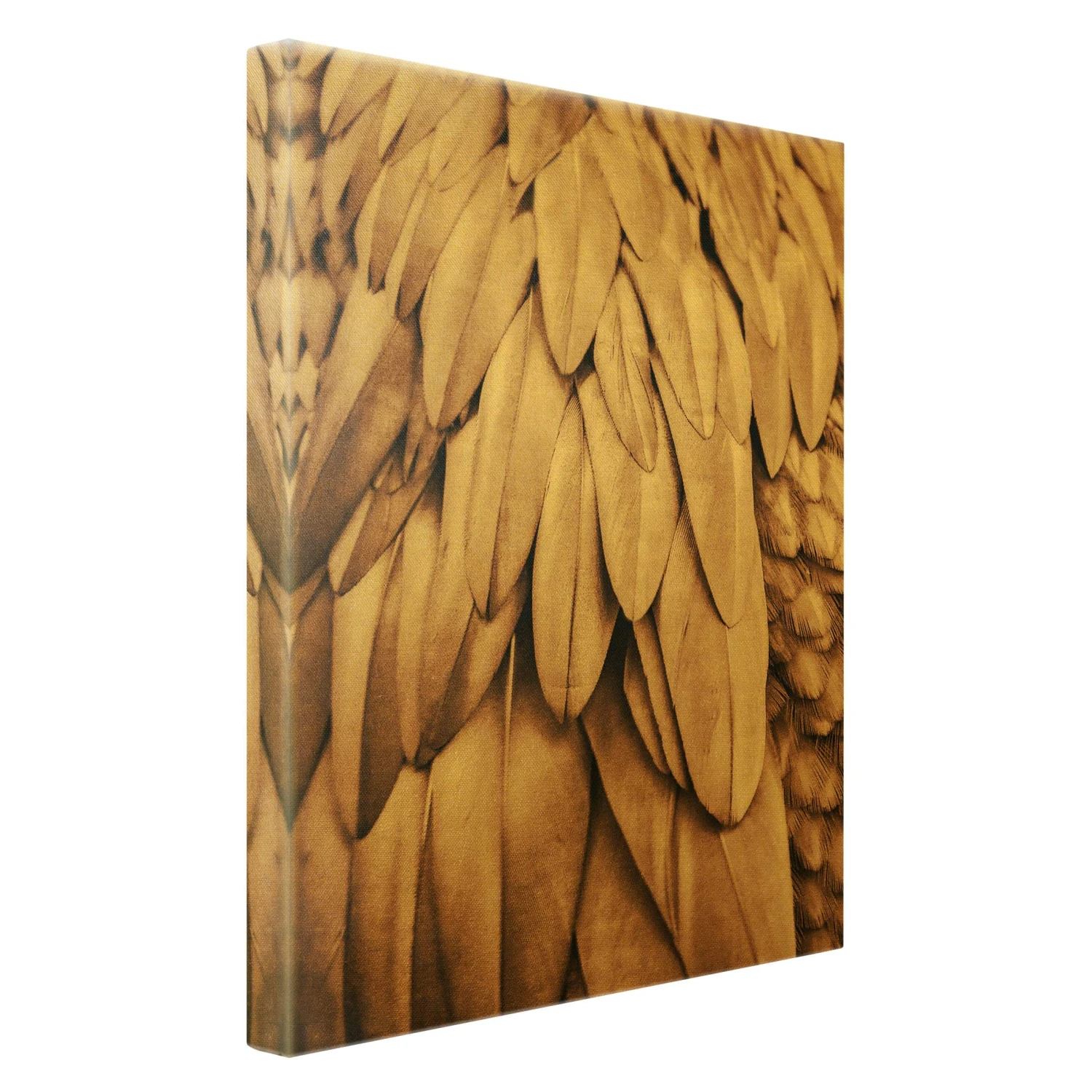 Leinwandbild Gold - Federn In Rosegold In Braun 8 Leinwandbild Gold - Federn In Rosegold In Braun – Bild 6