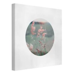 Leinwandbild - Pinke Blumen Im Kreis In Grün 14 Leinwandbild - Pinke Blumen Im Kreis In Grün -Allgemeiner Haushaltswarenladen wallart leinwandbild pinke blumen im kreis in grun 4