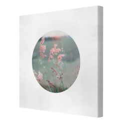 Leinwandbild - Pinke Blumen Im Kreis In Grün 15 Leinwandbild - Pinke Blumen Im Kreis In Grün -Allgemeiner Haushaltswarenladen wallart leinwandbild pinke blumen im kreis in grun 5