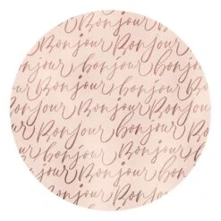 Runde Tapete - Puderrosa Bonjour In Rosa