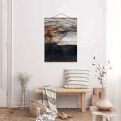 Stoffbild - Elisabeth Fredriksson - Goldener Marmor Gemalt In Schwarz 11 Stoffbild - Elisabeth Fredriksson - Goldener Marmor Gemalt In Schwarz -Allgemeiner Haushaltswarenladen wallart stoffbild elisabeth fredriksson goldener marmor gemalt in schwarz 2