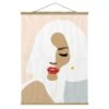 Stoffbild - Line Art Portrait Frau Pastell Beige In Creme-Beige 2 Stoffbild - Line Art Portrait Frau Pastell Beige In Creme-Beige -Allgemeiner Haushaltswarenladen wallart stoffbild line art portrait frau pastell beige in creme beige