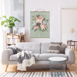 Stoffbild Mit Posterleisten - Bouquet In Pastell I In Rosa 12 Stoffbild Mit Posterleisten - Bouquet In Pastell I In Rosa -Allgemeiner Haushaltswarenladen wallart stoffbild mit posterleisten bouquet in pastell i in rosa 3