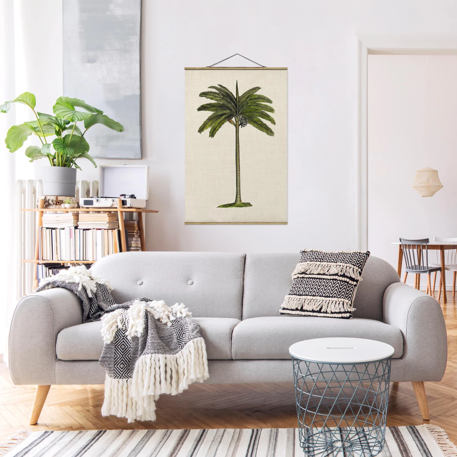 Stoffbild Mit Posterleisten - Britische Palmen IV In Grün 5 Stoffbild Mit Posterleisten - Britische Palmen IV In Grün – Bild 3