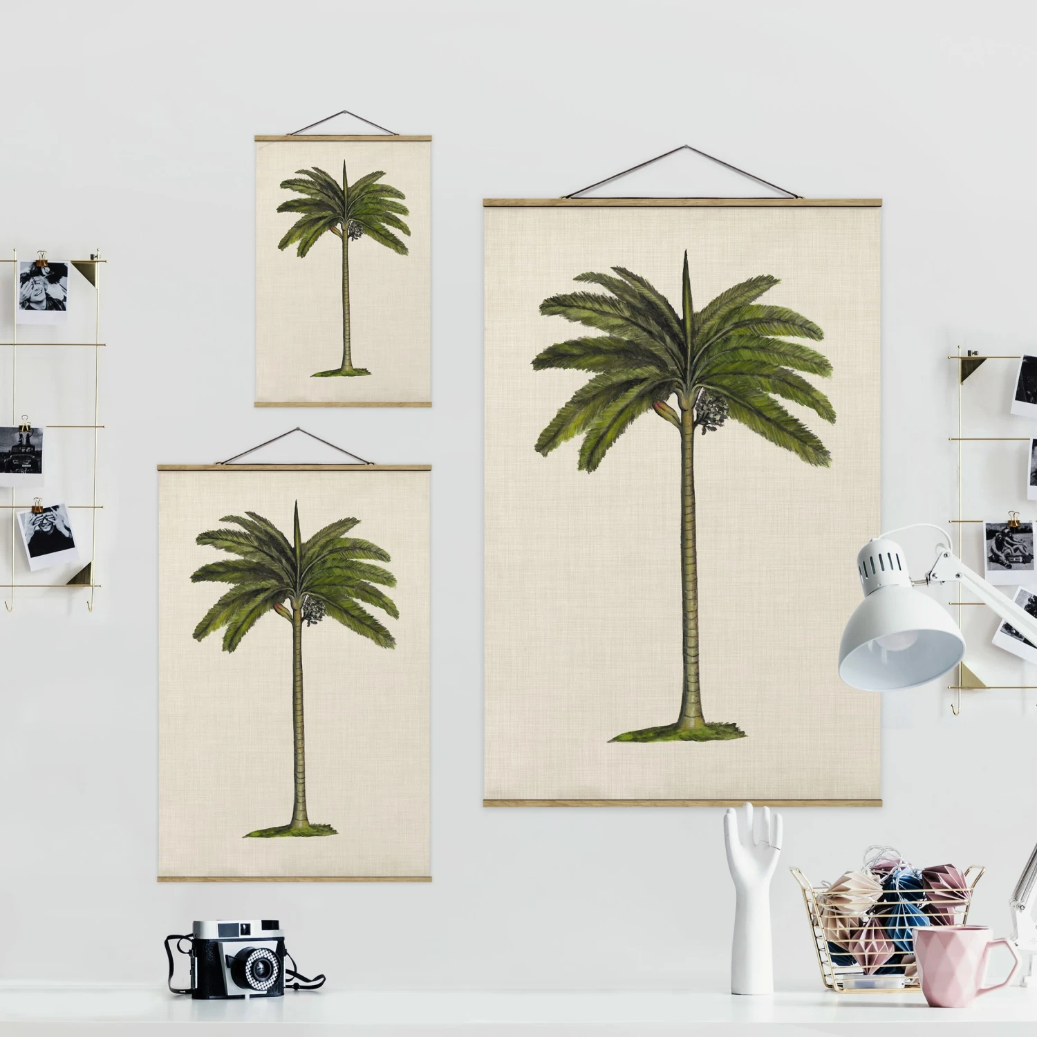 Stoffbild Mit Posterleisten - Britische Palmen IV In Grün 9 Stoffbild Mit Posterleisten - Britische Palmen IV In Grün – Bild 7