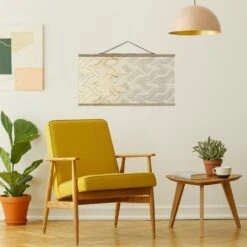 Stoffbild Mit Posterleisten - Chenille I In Creme-Beige -Allgemeiner Haushaltswarenladen wallart stoffbild mit posterleisten chenille i in creme beige 2