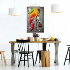 Stoffbild Mit Posterleisten - Löffel Mit Gewürzen In Orange 11 Stoffbild Mit Posterleisten - Löffel Mit Gewürzen In Orange -Allgemeiner Haushaltswarenladen wallart stoffbild mit posterleisten loffel mit gewurzen in orange 2