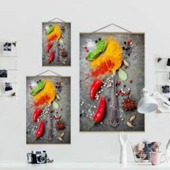 Stoffbild Mit Posterleisten - Löffel Mit Gewürzen In Orange 15 Stoffbild Mit Posterleisten - Löffel Mit Gewürzen In Orange -Allgemeiner Haushaltswarenladen wallart stoffbild mit posterleisten loffel mit gewurzen in orange 6