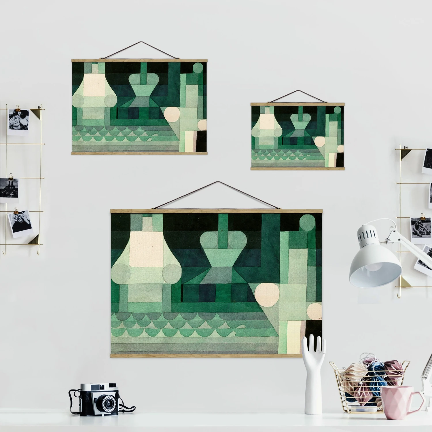 Stoffbild Mit Posterleisten - Paul Klee - Schleusen In Grau 9 Stoffbild Mit Posterleisten - Paul Klee - Schleusen In Grau – Bild 7