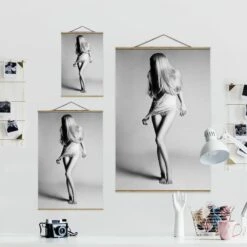 Stoffbild Mit Posterleisten - Playing With Sins In Grau -Allgemeiner Haushaltswarenladen wallart stoffbild mit posterleisten playing with sins in grau 6