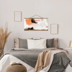 Stoffbild Mit Posterleisten - Ravel II In Orange 11 Stoffbild Mit Posterleisten - Ravel II In Orange -Allgemeiner Haushaltswarenladen wallart stoffbild mit posterleisten ravel ii in orange 2