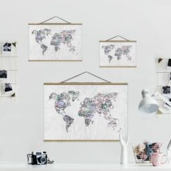 Stoffbild Mit Posterleisten - Reisepass Stempel Weltkarte In Weiß 15 Stoffbild Mit Posterleisten - Reisepass Stempel Weltkarte In Weiß -Allgemeiner Haushaltswarenladen wallart stoffbild mit posterleisten reisepass stempel weltkarte in weiss 6
