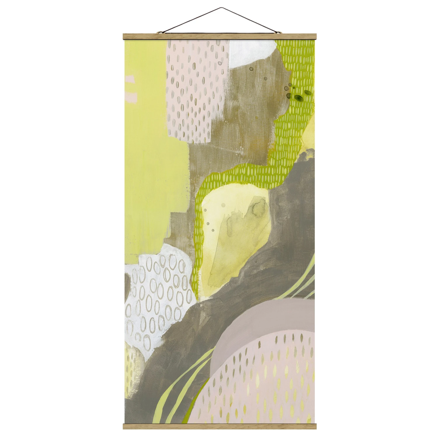 Stoffbild Mit Posterleisten - Sonnenflecken I In Gelb 3 Stoffbild Mit Posterleisten - Sonnenflecken I In Gelb