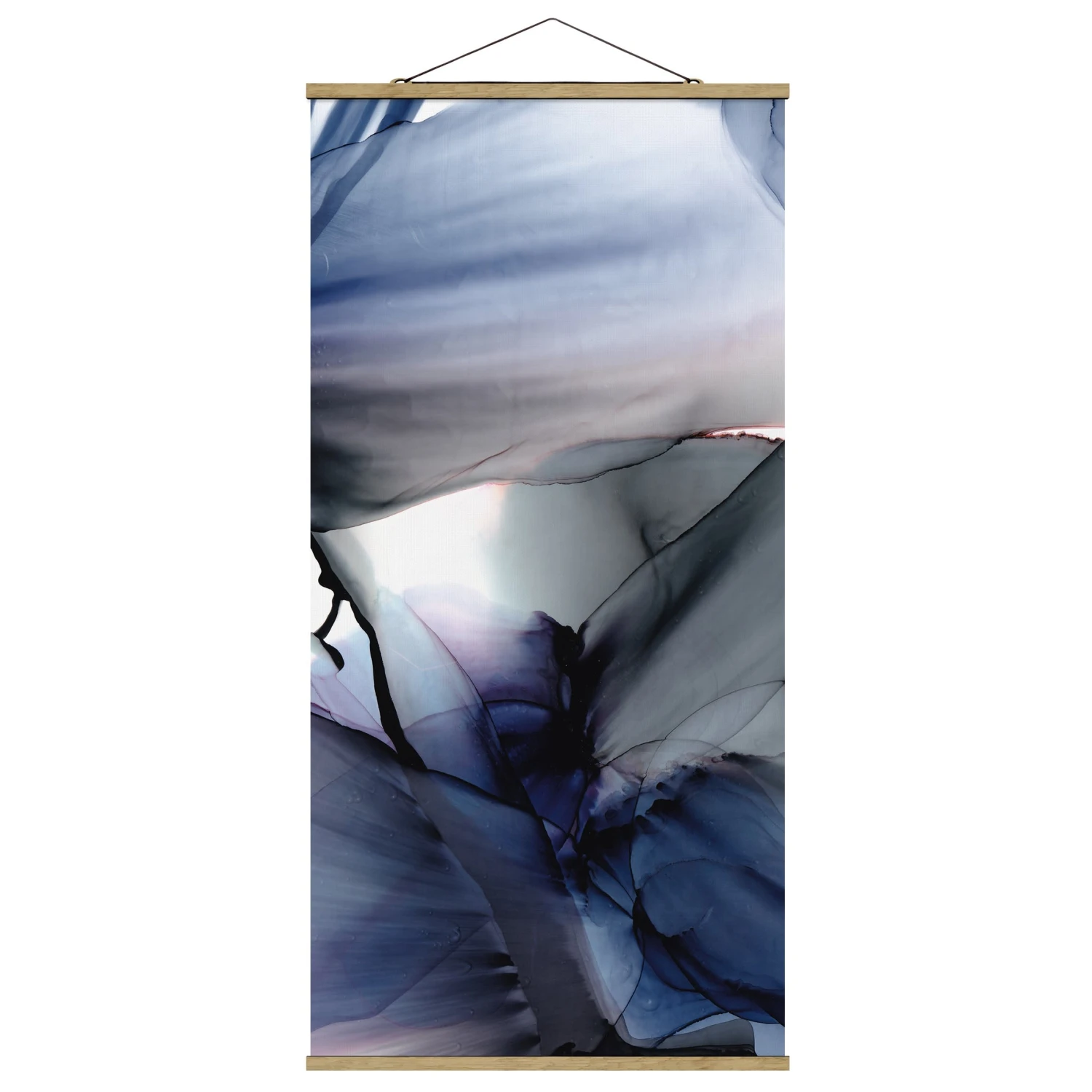 Stoffbild Mit Posterleisten - Violett Im Fluss In Violett 3 Stoffbild Mit Posterleisten - Violett Im Fluss In Violett