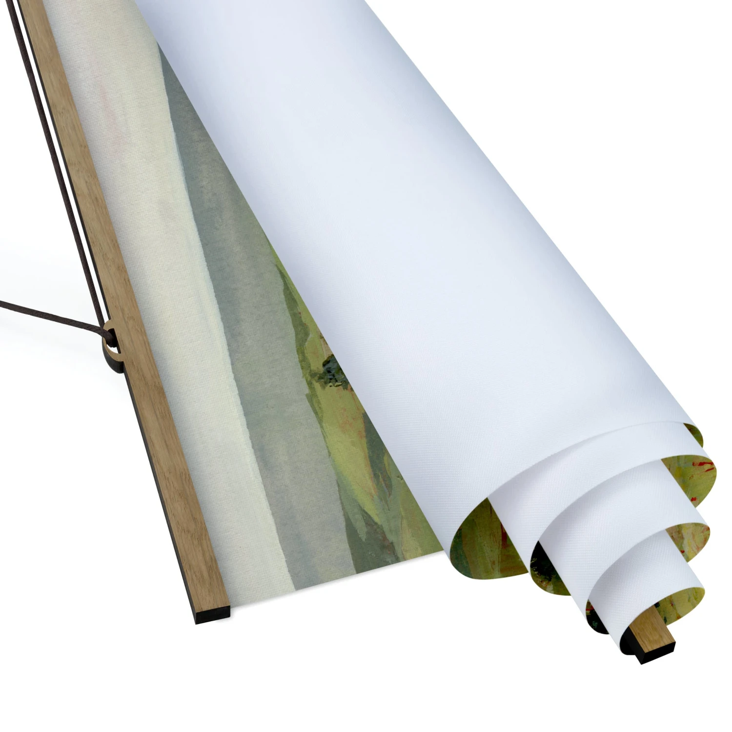 Stoffbild Mit Posterleisten - Wiese Am Morgen II In Grün 8 Stoffbild Mit Posterleisten - Wiese Am Morgen II In Grün – Bild 6