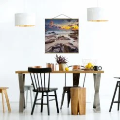 Stoffbild - Strand Sonnenaufgang In Thailand In Blau -Allgemeiner Haushaltswarenladen wallart stoffbild strand sonnenaufgang in thailand in blau 3