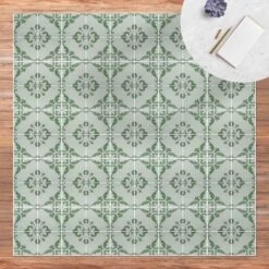 Vinyl-Teppich - Aquarell Fliesenmuster Lagos Smaragdgrün In Grün 11 Vinyl-Teppich - Aquarell Fliesenmuster Lagos Smaragdgrün In Grün -Allgemeiner Haushaltswarenladen wallart vinyl teppich aquarell fliesenmuster lagos smaragdgrun in grun 2